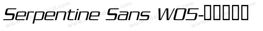 Serpentine Sans W05字体转换